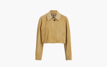 Acne Studios Natural Cropped Twill Jacket Brown 