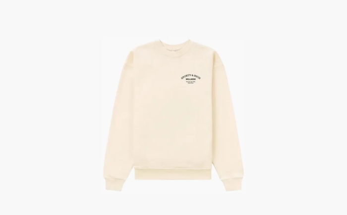 Sporty & Rich Wellness Studio Crewneck Cream/Black 