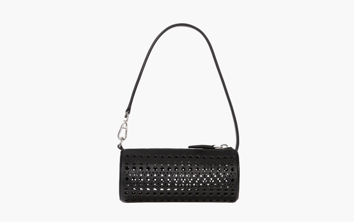 Alaia Mini Tube Bag in Calfskin Black 
