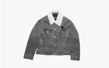 Acne Studios Faux Shearling Denim Jacket Back 