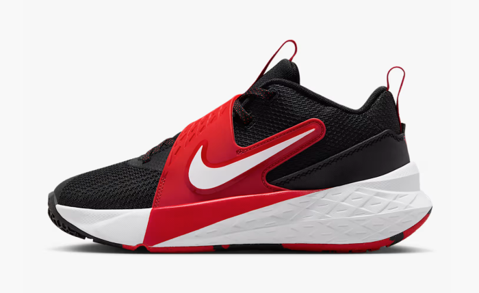 Nike Team Hustle D12 GS "Black University Red" 