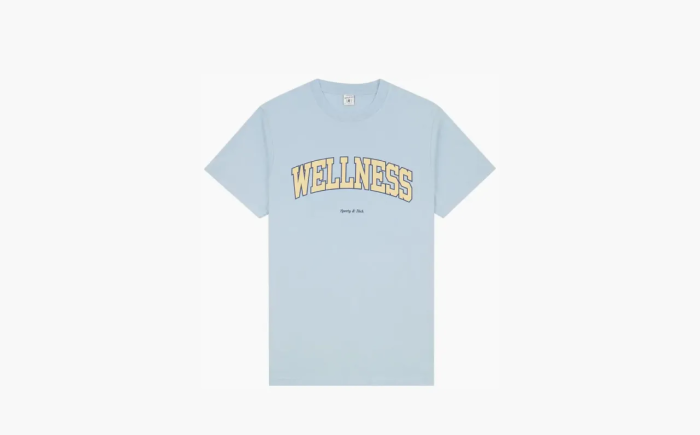 Sporty & Rich Wellness Ivy T-Shirt China Blue/Almond/Navy 