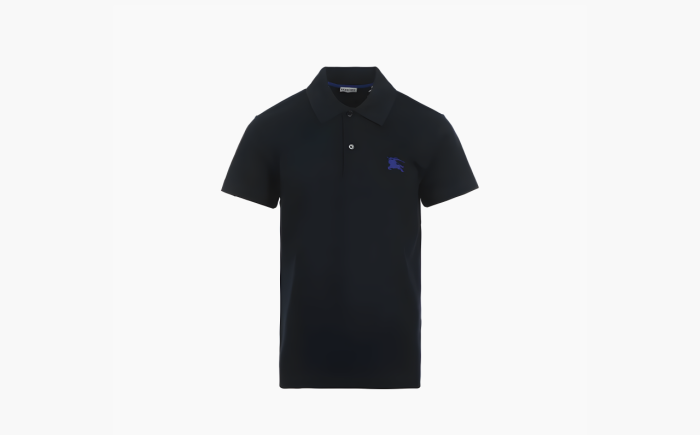 Burberry Embroidered Short Sleeved Polo Shirt "Dark Blue" 