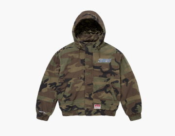 Supreme x Mitchell & Ness Twill Stadium Jacket Woodland Camo 