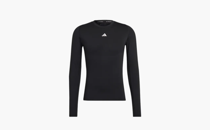 Adidas Techfit Compression Training Long Sleeve T-Shirt 'Black' 