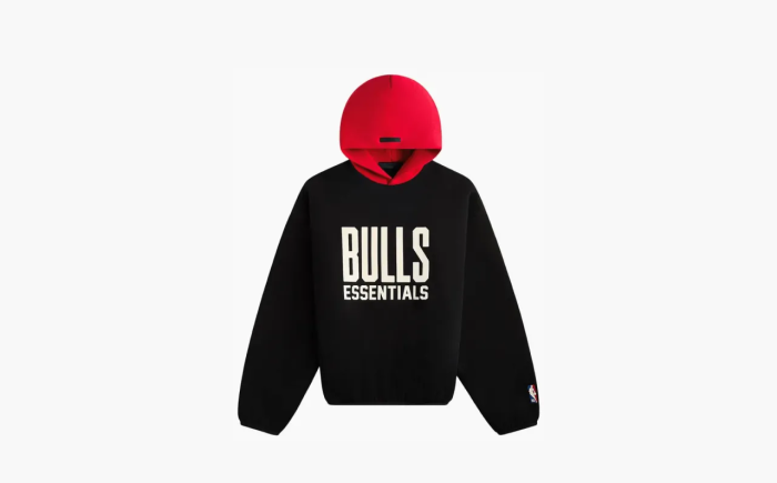 Fear of God Essentials x NBA Chicago Bulls Hoodie Black Red 
