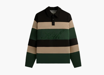 Kith Stripe Microsuede Tanner Pullover Black 