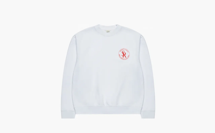Sporty & Rich Logo Motif Print Sweatshirt White 
