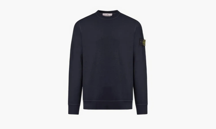 Stone Island Cotton Crew-neck Sweatshirt Navy  Stone Island Cotton Crew-neck Sweatshirt Navy