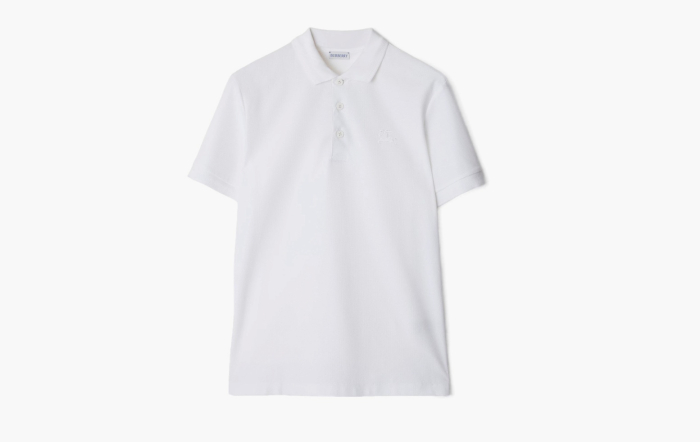 Burberry Cotton Polo Shirt  "White" 