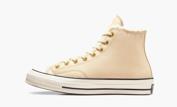 Converse Chuck 70 Leather Faux Sherpa Bone 