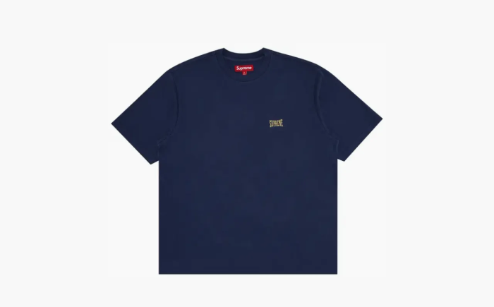 Supreme Warm Up Washed Short-Sleeve Top Navy  Supreme Warm Up Washed Short-Sleeve Top Navy