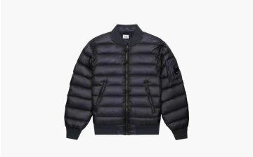 C.P. Company Down Quilted Bomber Jacket Blue 