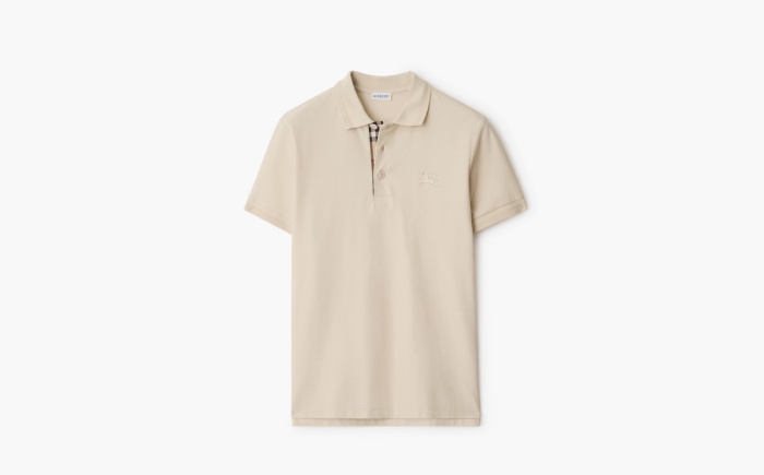 Burberry Cotton Polo Shirt "Shell Color" 