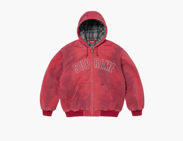 Supreme Reflective Arc Hooded Work Jacket Red 