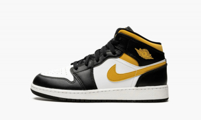 Jordan 1 Mid GS "White Pollen Black" - 5.5Y