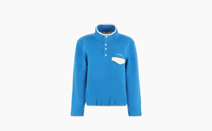 Sporty & Rich Logo Embroidered High Neck Sweatshirt Blue 