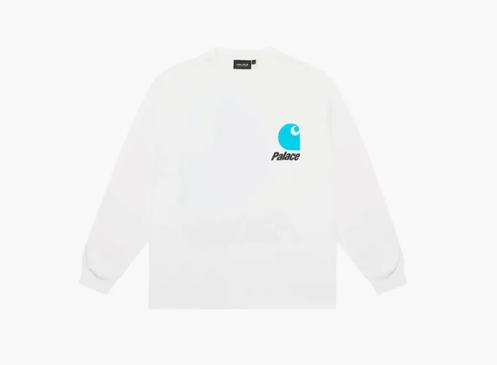Palace x Carhartt WIP Logo Long-Sleeve White 