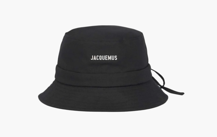 Jacquemus Le Bob Gadjo Bow Bucket Hat Black  Jacquemus Le Bob Gadjo Bow Bucket Hat Black