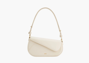 JW PEI Addisyn Faux Suede Panel Shoulder Bag White 