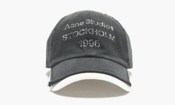 Acne Studios Logo Stamp Cap Black  Acne Studios Logo Stamp Cap Black
