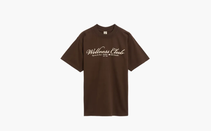 Sporty & Rich 1800 Health T-Shirt Chocolate/Cream Bruin 