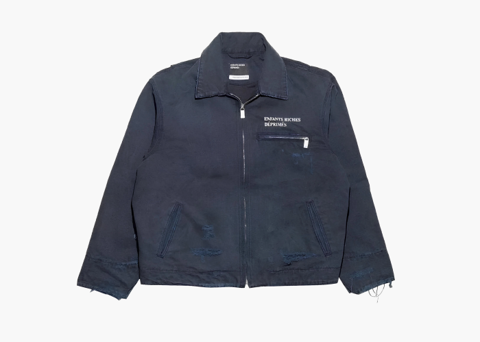 Enfants Riches Déprimés Logo Distressed Work Jacket Faded Black 