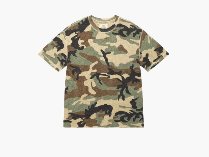 Stussy Pigment Dyed Short-Sleeve Thermal  "Camo" 
