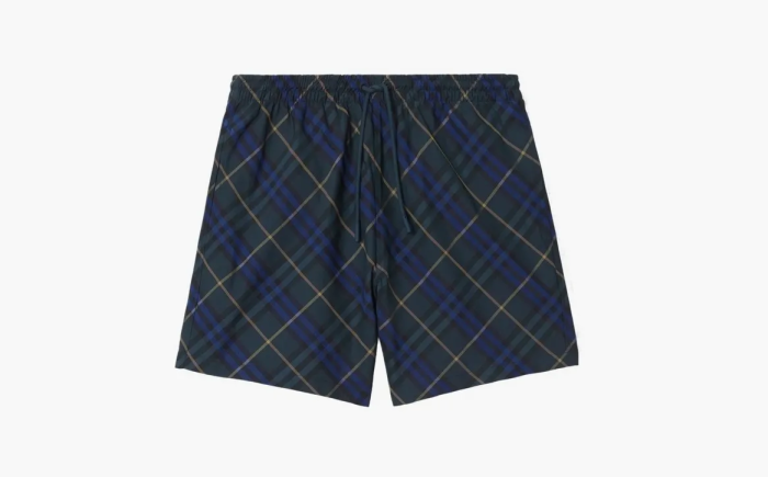 Burberry Check Swim Shorts  Midnight 