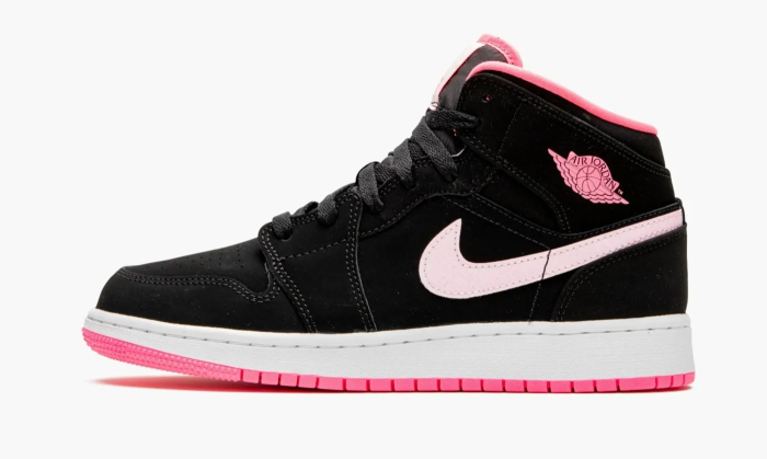 Air Jordan 1 Mid GS Black Digital Pink 