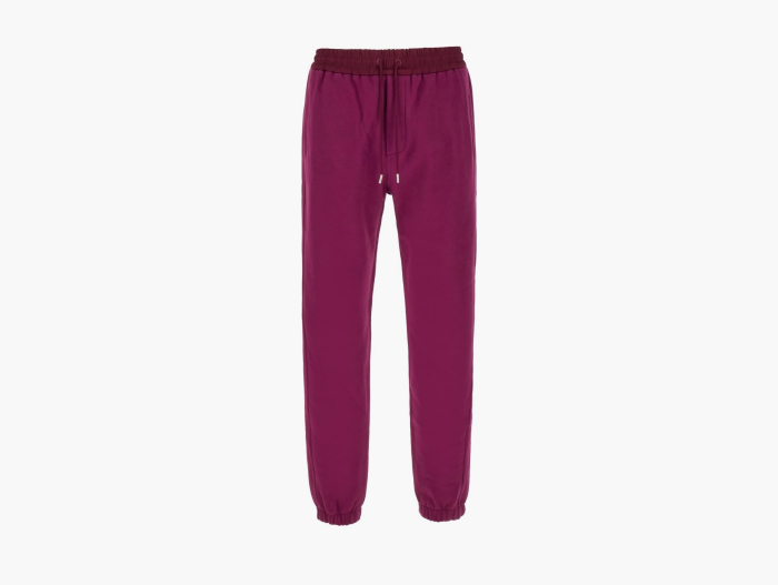Saint Laurent Tyrian Cotton Joggers Fuchsia 