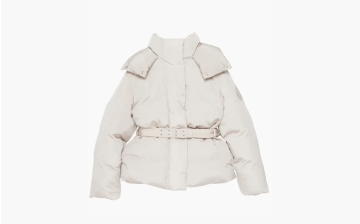 Acne Studios Belted Down Jacket White 