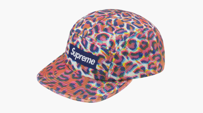 Supreme Washed Chino Twill Camp Cap  "Leopard" 