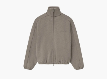 Fear of God Essentials Modern Fleece Track Jacket With Piping Homestead Heather 