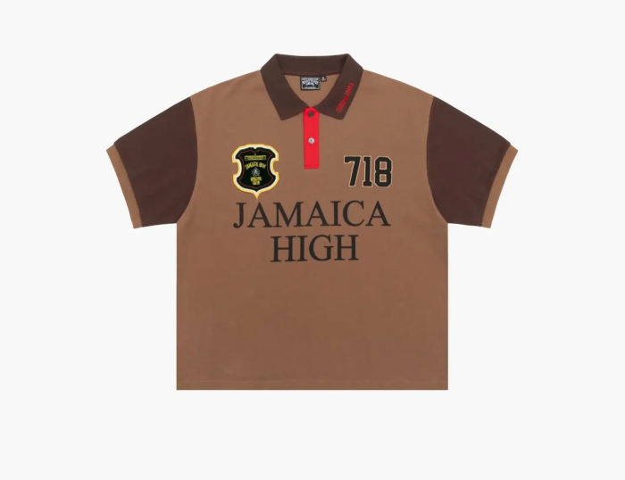 Stussy x Denim Tears Pique Polo Brown 