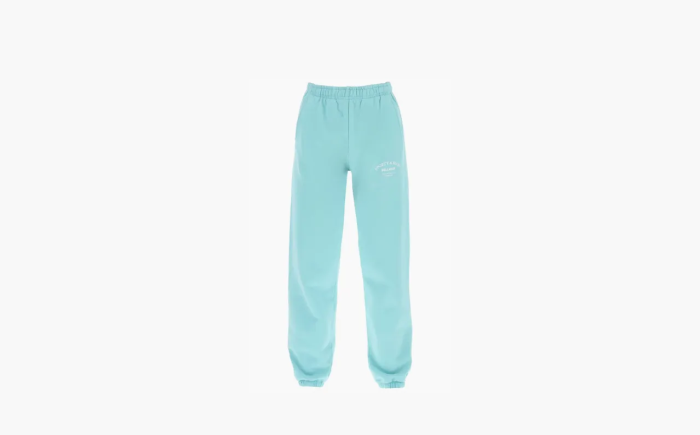 Sporty & Rich Jogger Pants With Printed Logo Light Blue 