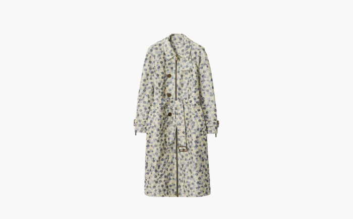 Burberry Long Daisy Lightweight Zip Car Coat "Beige Yellow" 