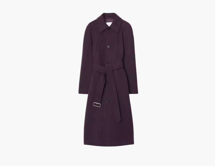 Burberry Wool Car Coat Purple  Burberry Wool Car Coat Purple