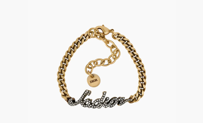 Dior Crystal-Metal Bracelets WMNS Gold 