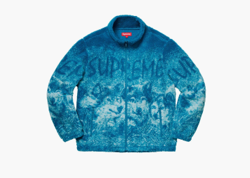 Supreme Wolf Fleece Jacket Dark Teal  Supreme Wolf Fleece Jacket Dark Teal