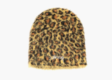 Stussy Leopard Pattern Skullcap Brown 