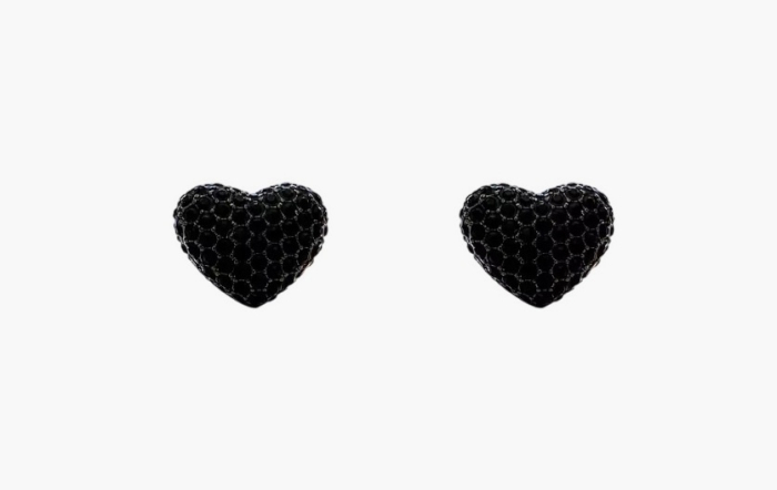 Marc Jacobs The Heart Balloon Pave Earrings Black Crystal  Marc Jacobs The Heart Balloon Pave Earrings Black Crystal