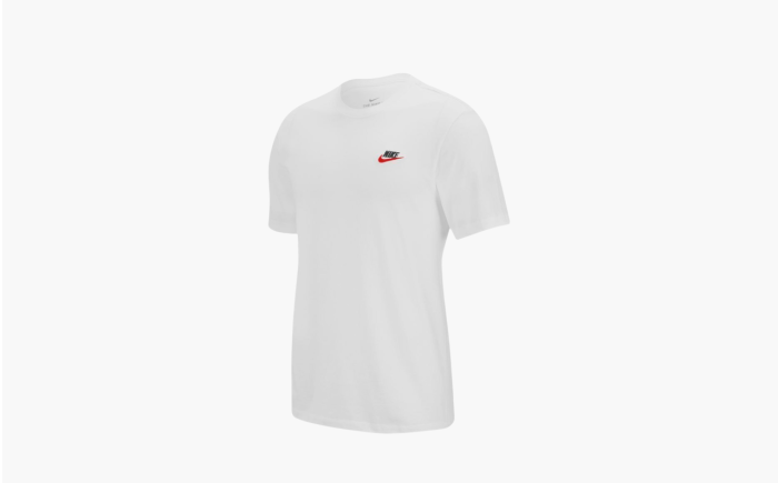 Nike Embroidered Small Round Neck White  Nike Embroidered Small Round Neck White