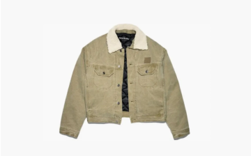 Acne Studios Orsan Padded Canvas Face Jacket Khaki Beige 