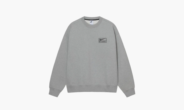 Nike X Stussy Crew Fleece Grey  Nike X Stussy Crew Fleece Grey