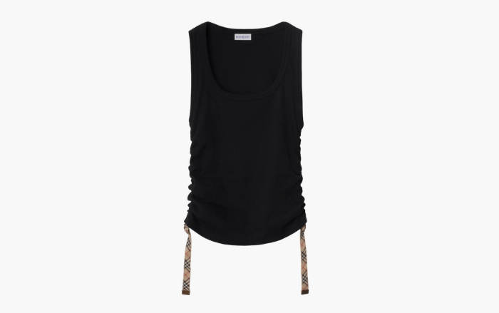 Burberry Festival Cotton Blend Tank Top "Black" 
