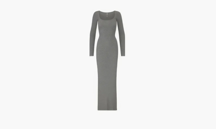 SKIMS Soft Lounge Long Sleeve Dress Grey  SKIMS Soft Lounge Long Sleeve Dress Grey