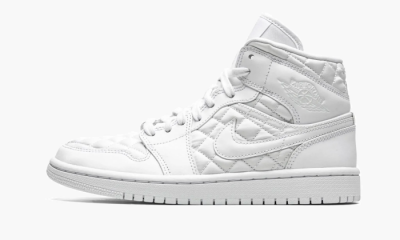 AIR JORDAN 1 MID MNS WMNS "Quilted White" - 7W
