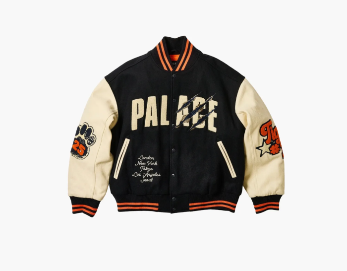 Palace Tora Tora Varsity Jacket Navy  Palace Tora Tora Varsity Jacket Navy