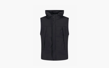 C.P. Company Mens Sleeveless Jacket With Integrated Goggles And High Collar Black 